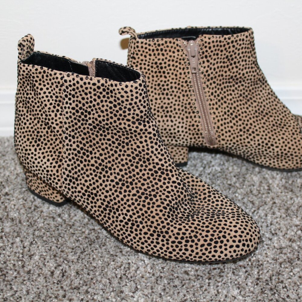 GB Girls Leopard Print Booties Size 3